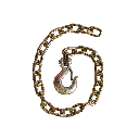 GR70 SAFETY CHAIN W/ CLEVIS HOOK 5/16" X 36" 15,800 LBS MBS - ZINC PLATED (GOLD)