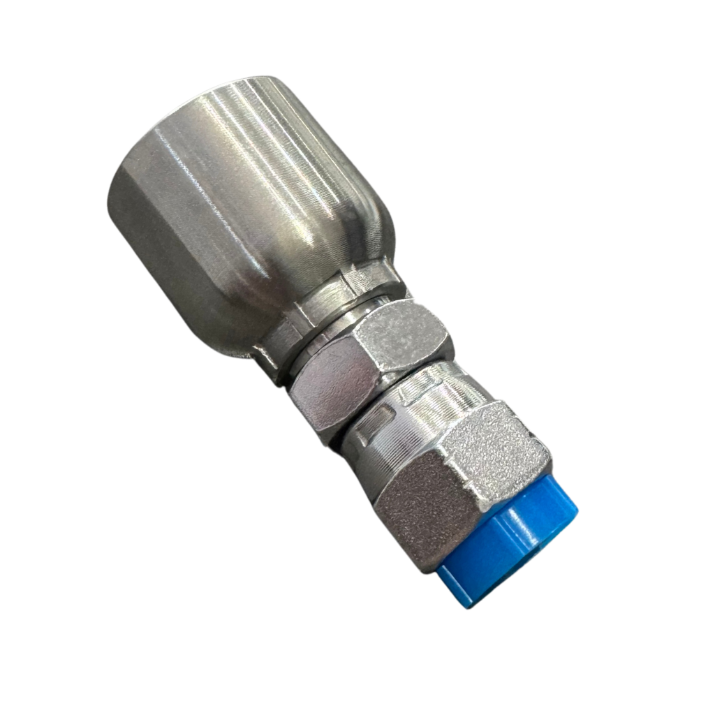 [GXHY-001007] ONE PIECE INSERT FITTING FOR 3/8" HYDRAULIC HOSE - FEMALE JIC 3/8" - 0° - ZINC PLATED