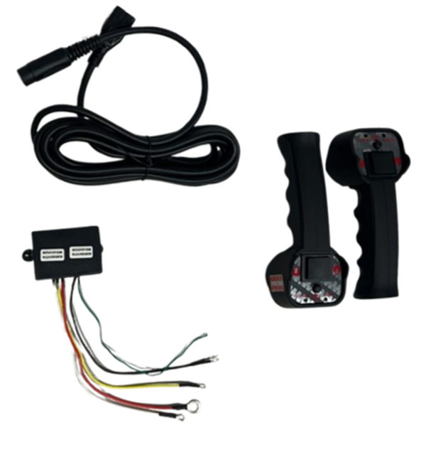 KIT REMOTO INALAMBRICO DOBLE 12V (2 MANDOS, RECEPTOR, INTERRUPTOR DE MANO, ENCHUFE) PARA WINCH DE 20,000- 22,000 LB 12V