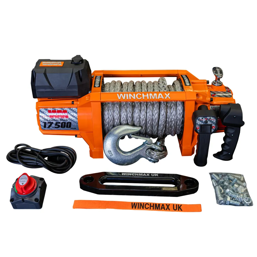 [GXEL-009005-C] WINCHMAX WINCH SYNTHETIC ROPE 65' - 17,500 LBS - 12V  - ORANGE – C