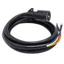 Universal 7-Way Plug Harness For Bumper Pull Trailer 7' Long - Black