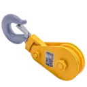 8 Ton Snatch Block 6" Sheave W/ Hook- Yellow