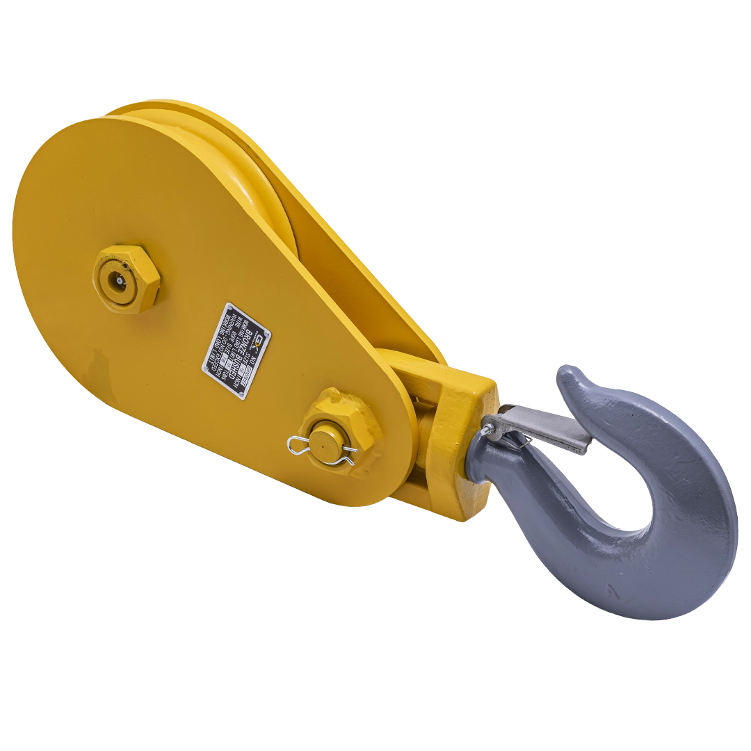 15 Ton Snatch Block 10" Sheave W/ Hook- Yellow