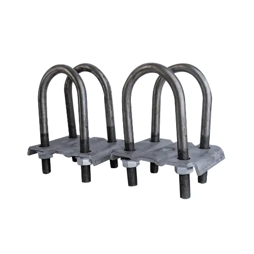 [GXSU-001001] Axle Tie Plate Kit  W/ 1/2" U Bolts & Nuts For 2,3/8" Axle Tube - Raw