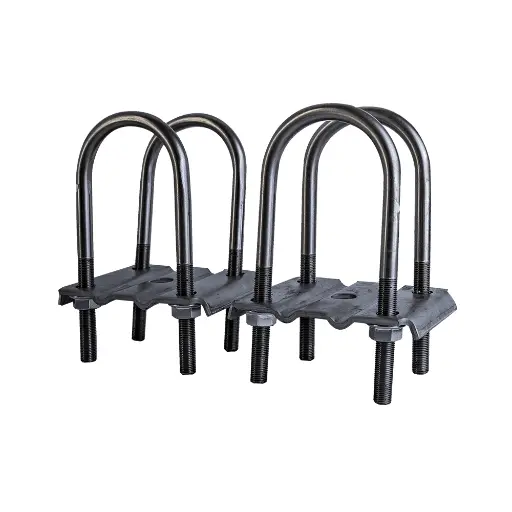 [GXSU-001002] Axle Tie Plate Kit  W/ 1/2" U Bolts & Nuts For 3" Axle Tube - Raw