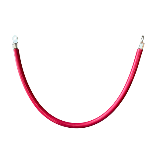 [C24R] CABLE PORTAELECTRODO NO.2 ROJO DE 24" CON TERMINAL DE OJO 3/8"