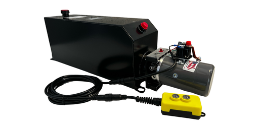 [KDC4K000068-6G] KTI HYDRAULIC PUMP KIT, 2 BUTTONS, SINGLE ACTING, 6-GALLON METAL RESERVOIR