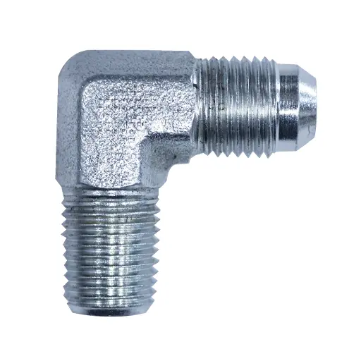 [GXHY-001003] Elbow Fitting - 3/8" NPT & Male JIC 3/8" - 90° - Zinc Plated 