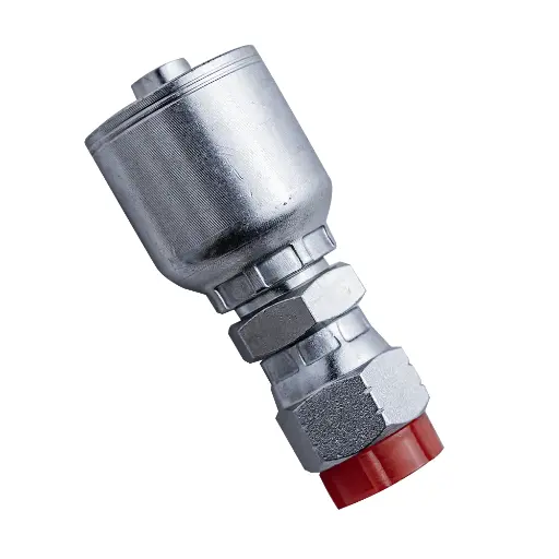 [GXHY-001007] One Piece Insert Fitting For 3/8" Hydraulic Hose - Female JIC 3/8" - 0° - Zinc Plated