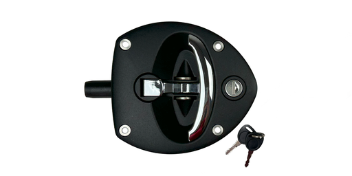 [A7897-2176] “U” TYPE LOCK BLACK/CHROME WITH KEY (WITH HOLES)