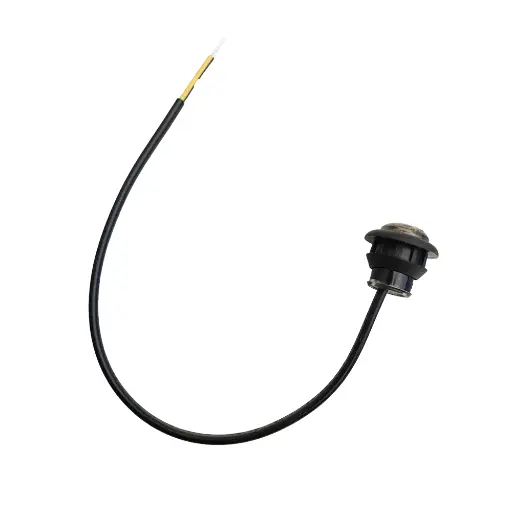 [GXEL-006002] Amber Mini Led Light Tinted Lens 3/4" W/ 8" Pigtail & Grommet