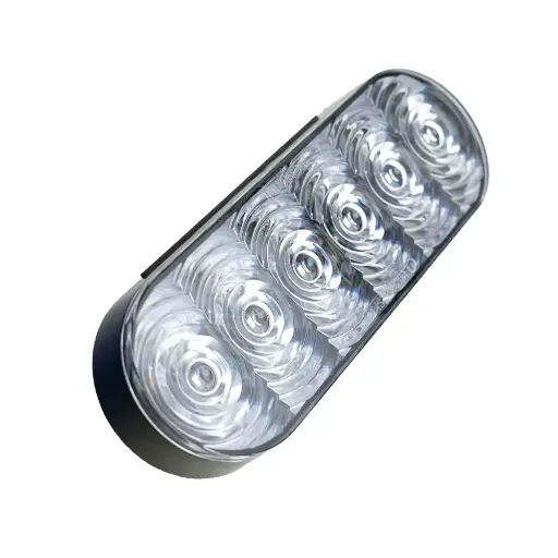 [GXEL-006003] Red Led Light Stop/Turn/Tail Tinted Lens 2" X 6" W/ Tripole - Grommet Mount 