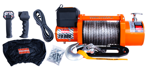 [GXEL-009006] Winchmax Winch Synthetic Rope 65' - 20,000 Lbs - 12V - Orange