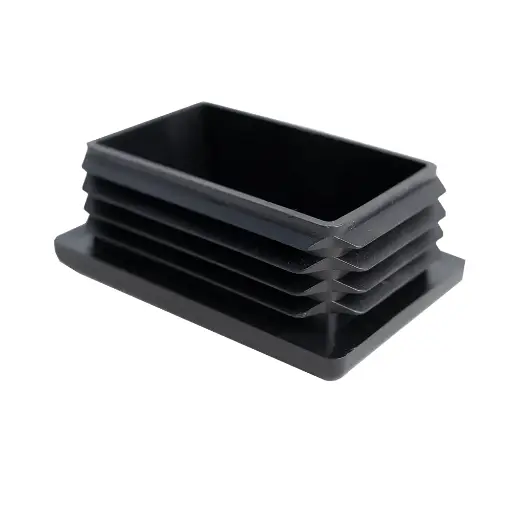 [GXPL-004002] Corrugated Rectangle Plastic Plug For 2" X 3" 8-14 Ga. Tube - Black 