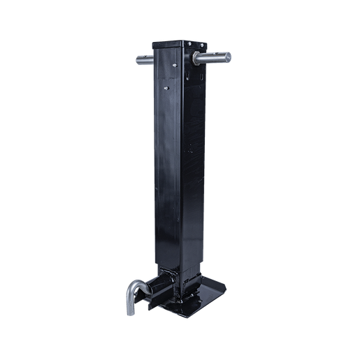 [GXJA-001003] 12K Jack Spring Loaded Drop Leg Front Pin Sidewind No Handle - Black