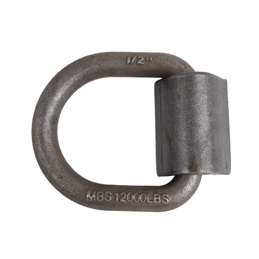 [GXCA-001001] 1/2" D-Ring W/ Weld On Clip 4,000 Lbs Wll - 12,000 Lbs Mbs - Forged Steel - Raw