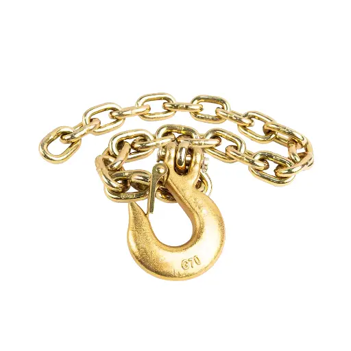 [GXCA-003002] GR70 Safety Chain W/ Clevis Hook 5/16" X 36" 15,800 Lbs Mbs - Zinc Plated 