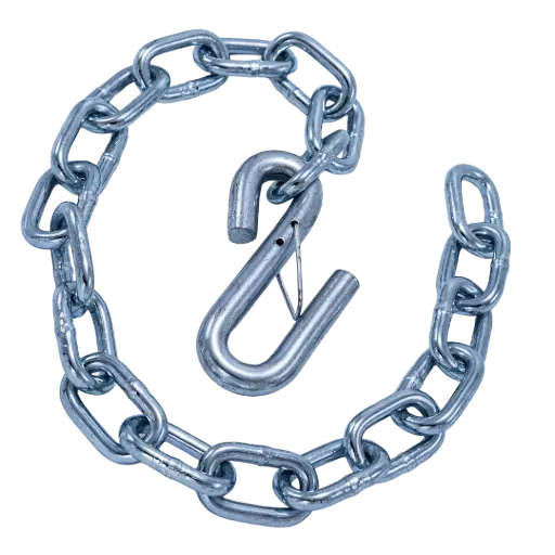 [GXCA-003005] GR30 Safety Chain W/ Spring Clip Hook 1/4" X 27" 5,200 Lbs Mbs - Zinc Plated 