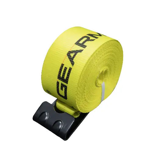 [GXCA-007003] 4" X 40' Winch Strap W/ Flat Hook 5400 Lbs Wll - Yellow