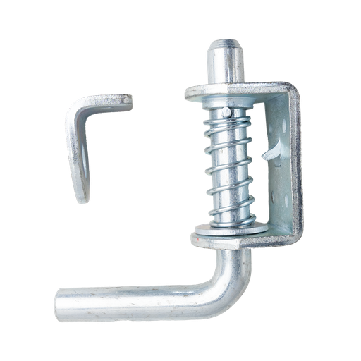 [GXLH-002002] Weld/Bolt On Heavy Duty Spring Loaded Latch Pin Assembly W/ Keeper 3/4" X 5" X 6" - Zinc Plated