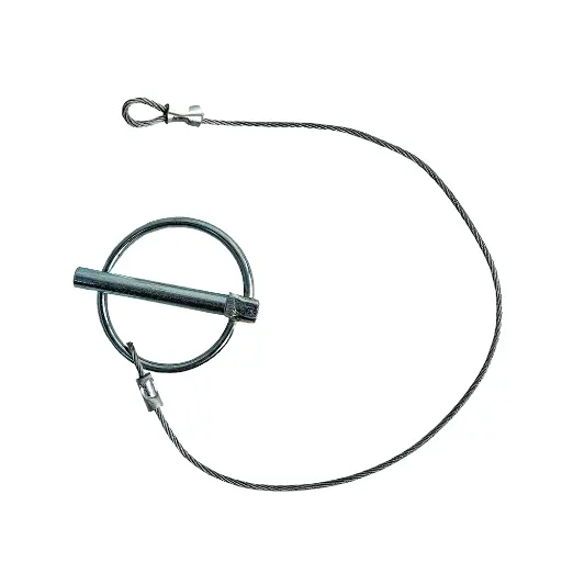 [GXBP-001003] Lynch Pin 1/4" X 1,3/4" W/ Lanyard Cable 1/16" X 8" - Zinc Plated