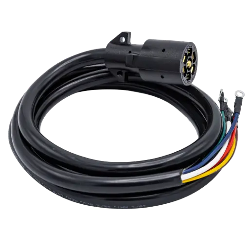 [GXEL-011001] Universal 7-Way Plug Harness For Bumper Pull Trailer 7' Long - Black