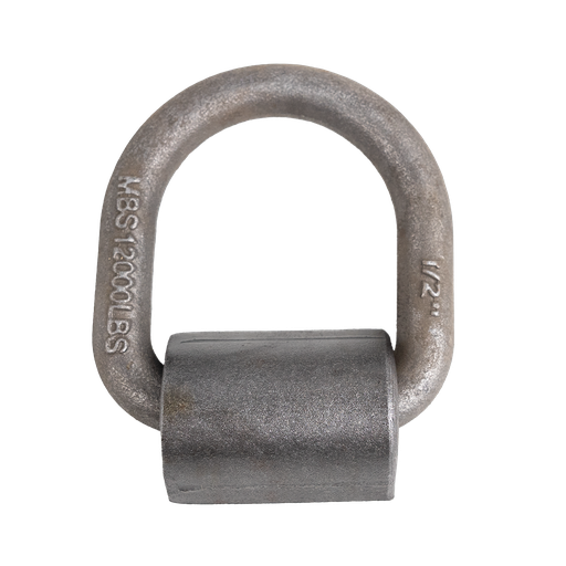 [GXCA-001001]  D-RING DE 1/2" CON CLIP PARA SOLDAR – WLL 4,000 LB – MBS 12,000 LB – ACERO FORJADO – ACABADO NATURAL