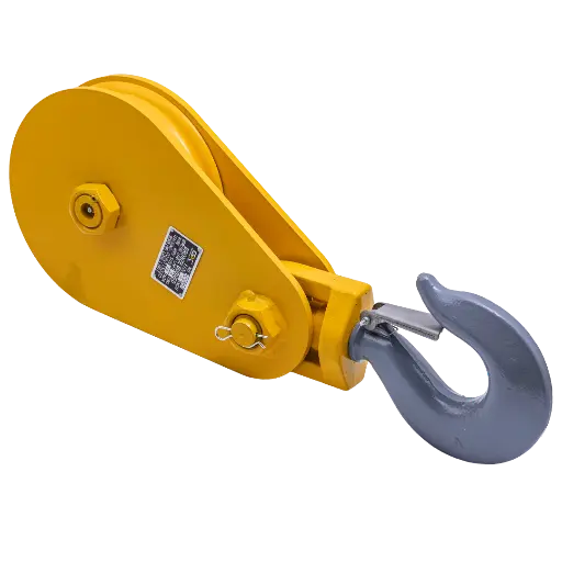 [GXCA-010002] 15 TON SNATCH BLOCK 10" SHEAVE W/ HOOK- YELLOW