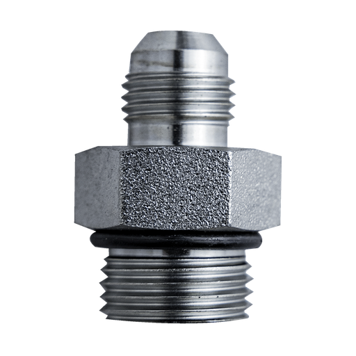 [GXHY-001002] FITTING - 1/2" ORB MALE (3/4"-16 SAE-8) &  MALE JIC 3/8" - 0° - ZINC PLATED  